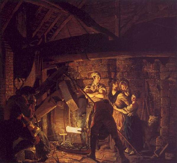 Joseph Wright The Forge Germany oil painting art